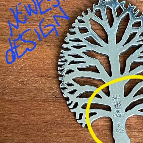 Retired James Avery Le Arbre Pendant, this is the older design, PLS SEE ALL PICS - Picture 4 of 10